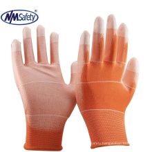 NMSAFETY 13 gauge polyester U3  liner PU shell garden work gloves EN388 2016 3121X